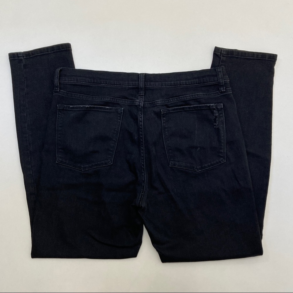 Banana Republic Black Skinny Fit Distressed Jeans Womens Size 32/14
